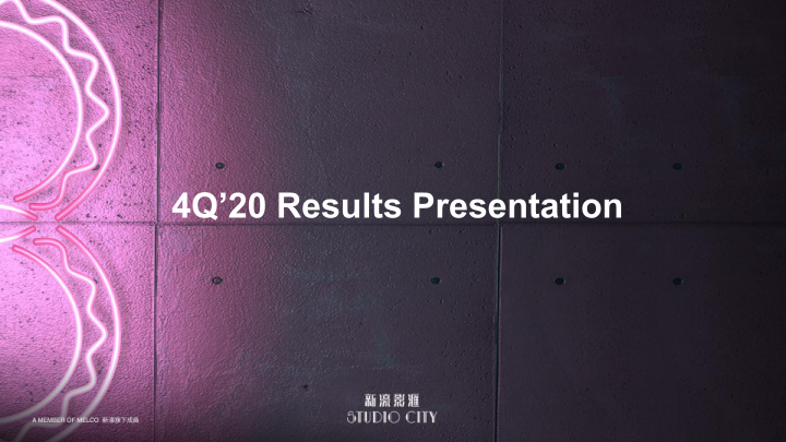 4Q’20 Results Presentation image