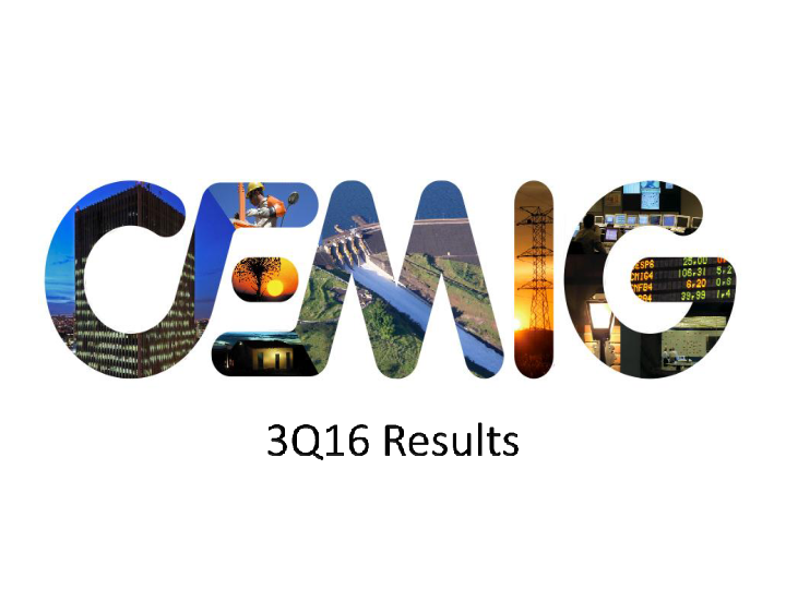 Cemig 3Q16 Results image