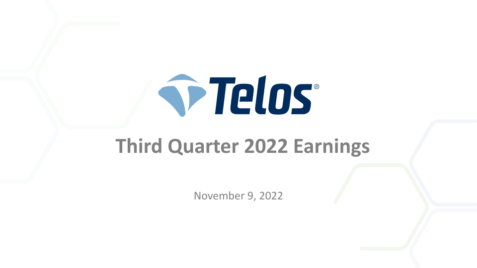 Telos Third Quarter 2022 Earnings image