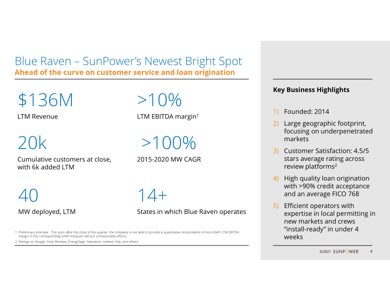 Announcement of Acquisition of Blue Raven Solar slide image #5