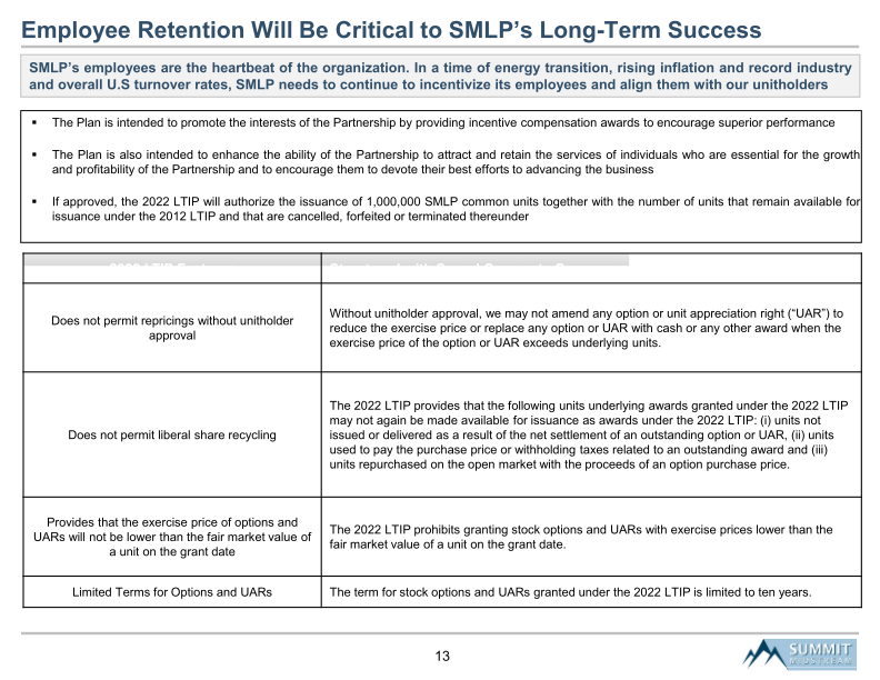 Summit Midstream Partners, Lp Proxy Discussion Material slide image #14