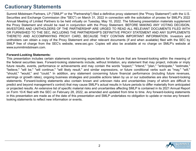 Summit Midstream Partners, Lp Proxy Discussion Material slide image #3