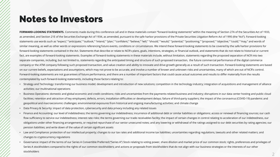 NCR to Create Two Independent Industry Leaders slide image #3