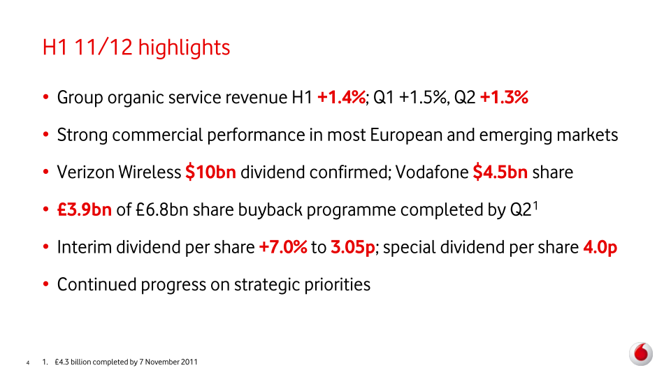 Vodafone Group Plc Interim Results slide image #5