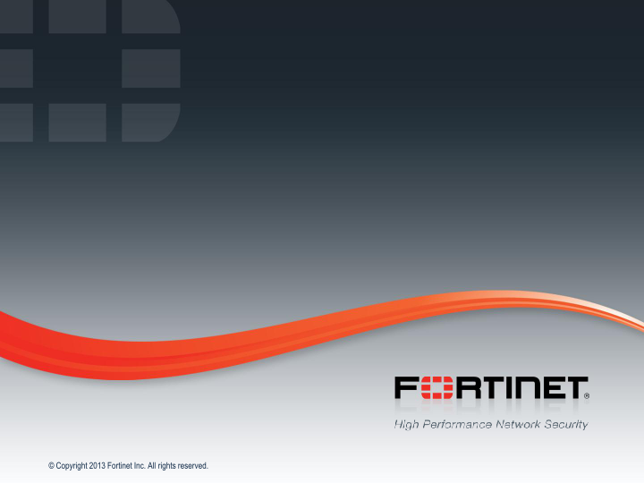 Fortinet Q3 2013 Financial Results image