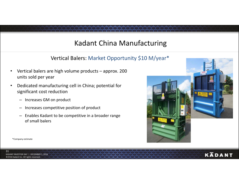 Kadant Investor Day slide image #32