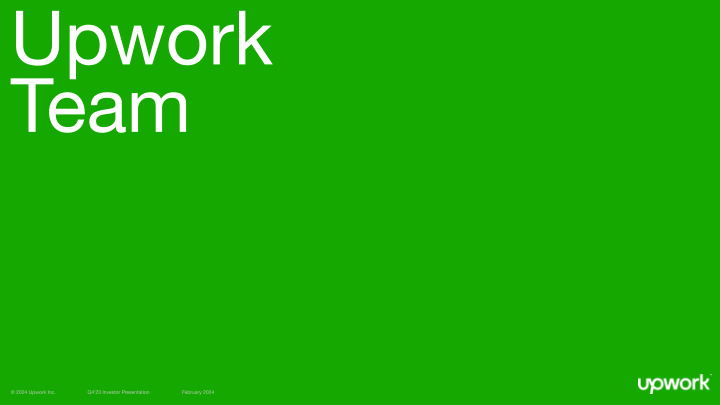 Upwork Q4 2023 Investor Presentation slide image #23