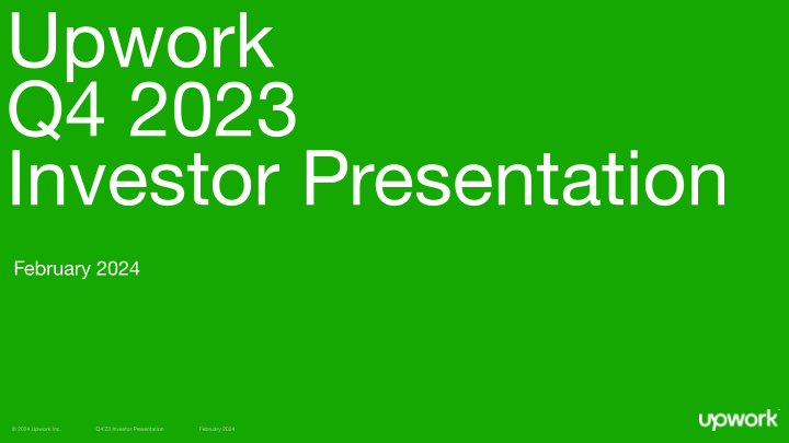 Upwork Q4 2023 Investor Presentation image