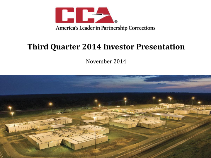 Third Quarter 2014 Investor Presentation image