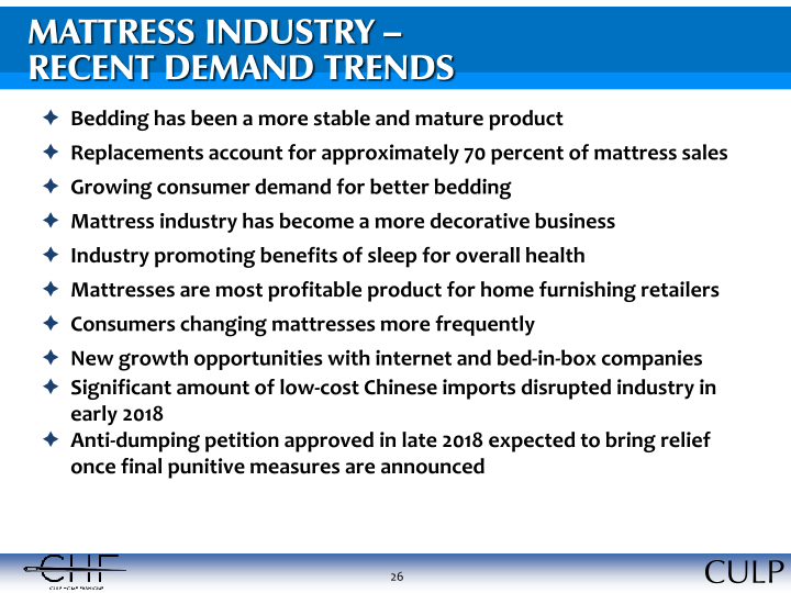 Culp, Inc. Investor Information slide image #27