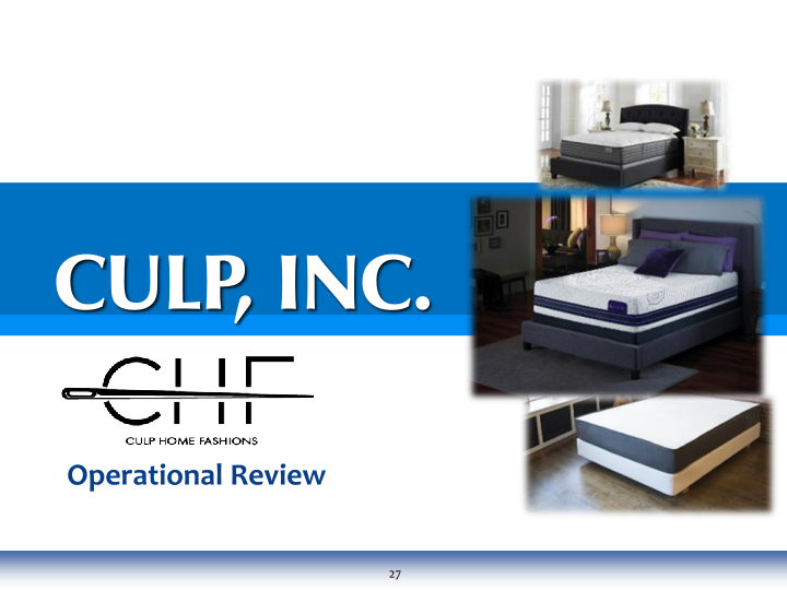 Culp, Inc. Investor Information slide image #28