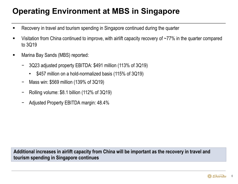 Sands 3Q23 Update slide image #7