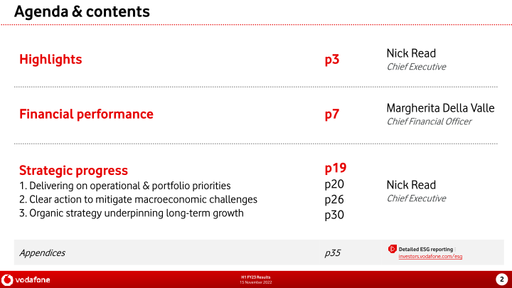 Vodafone Group H1 FY23 Results slide image #3