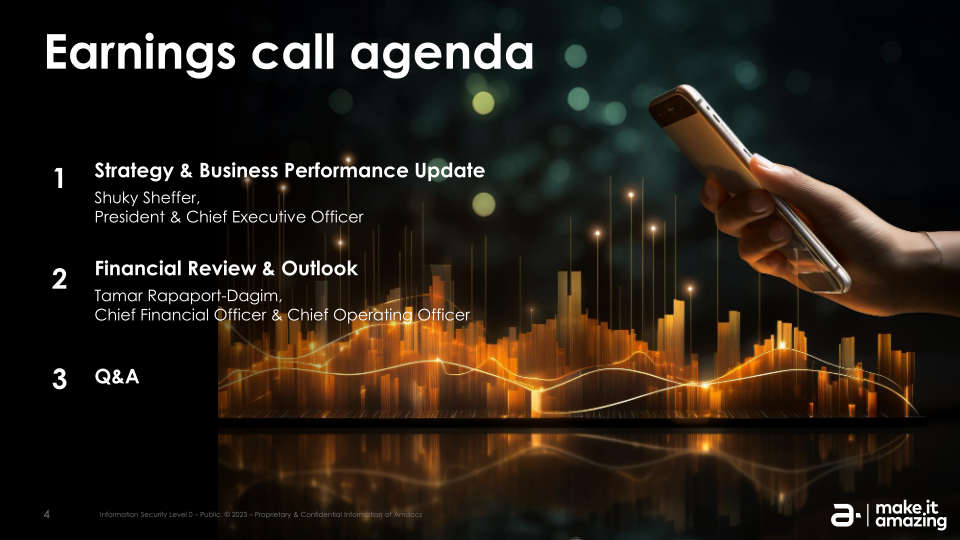 Amdocs Limited NASDAQ: DOX Fiscal Q3 2023 Earnings Presentation slide image #5