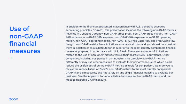Zoom Video Communications Q4 FY23 Earnings slide image #3