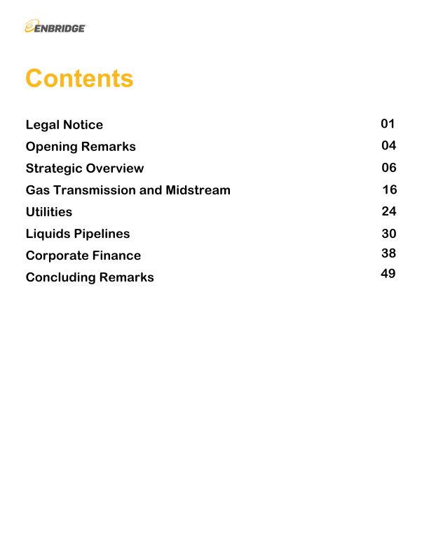 Enbridge Investor Update Meeting slide image #3