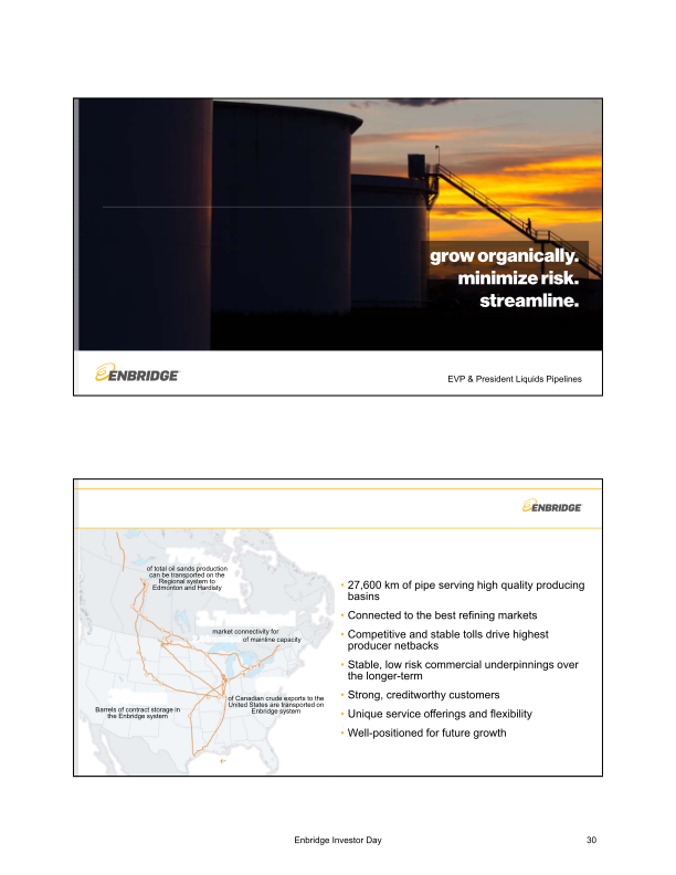 Enbridge Investor Update Meeting slide image #33