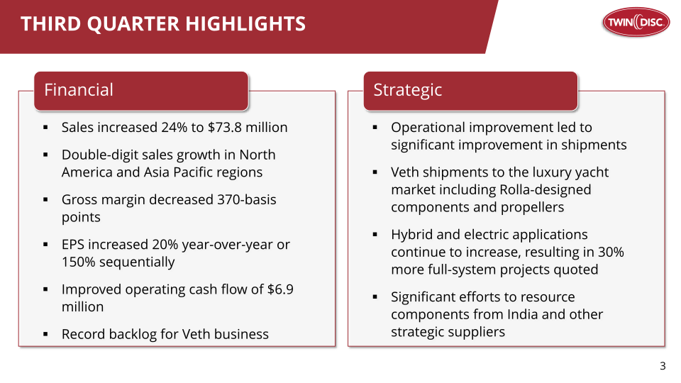 Twin Disc, Inc Investor Presentation slide image #4