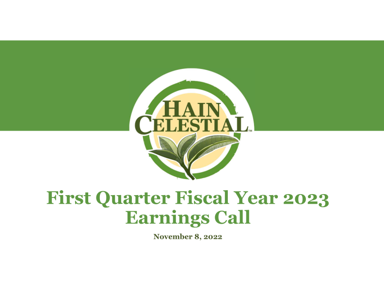 First Quarter Fiscal Year 2023 Earnings Call image