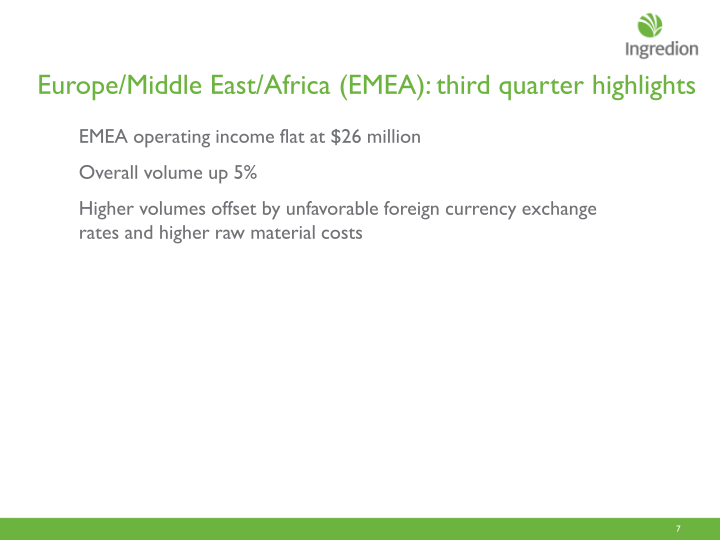 Ingredion Third Quarter 2018 Earnings Call slide image #8