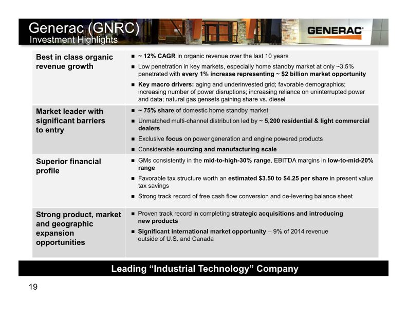 Generac Canaccord Genuity Growth Conference slide image #20