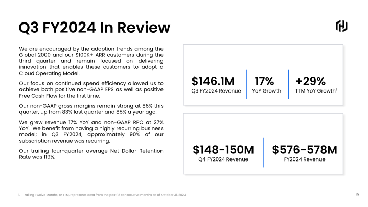 HashiCorp Q3 FY2024 slide image #10