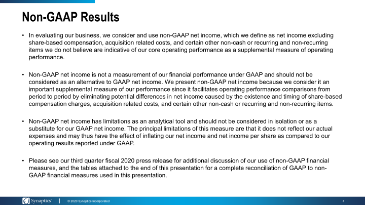 Synaptics Investor Day 2020 slide image #5