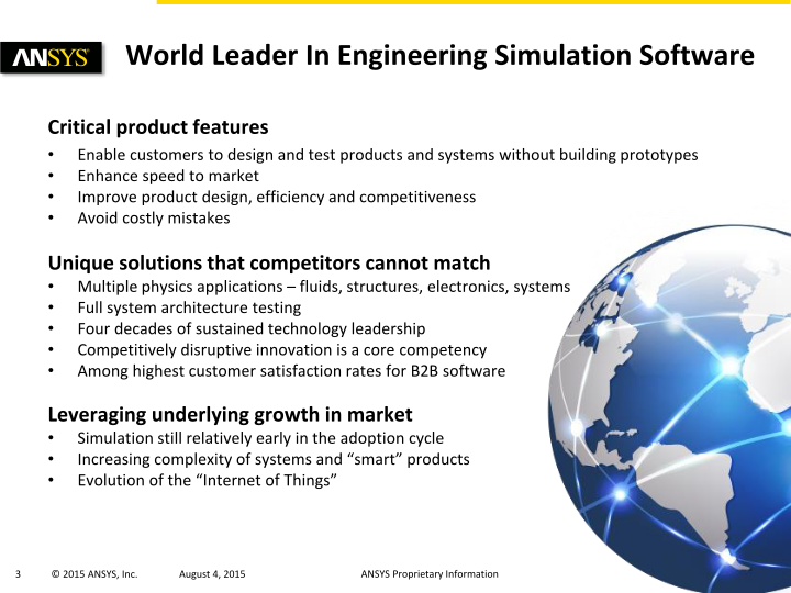 Ansys Investor Presentation slide image #4