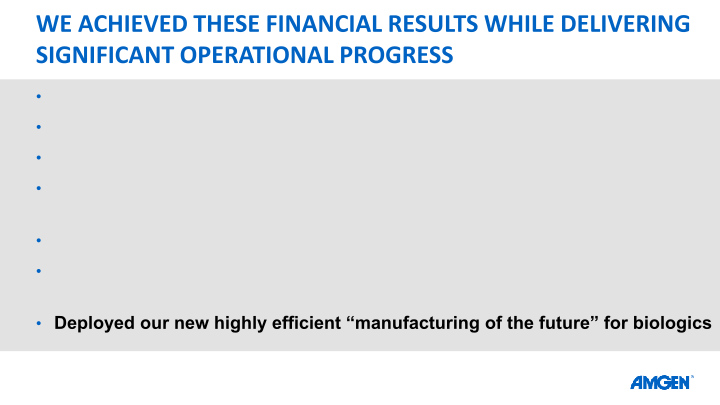 Amgen 37TH ANNUAL J.P. MORGAN HEALTHCARE CONFERENCE slide image #6