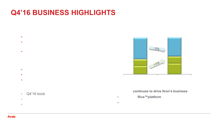 Itron Fourth Quarter 2016 Earnings Conference Call slide image #5