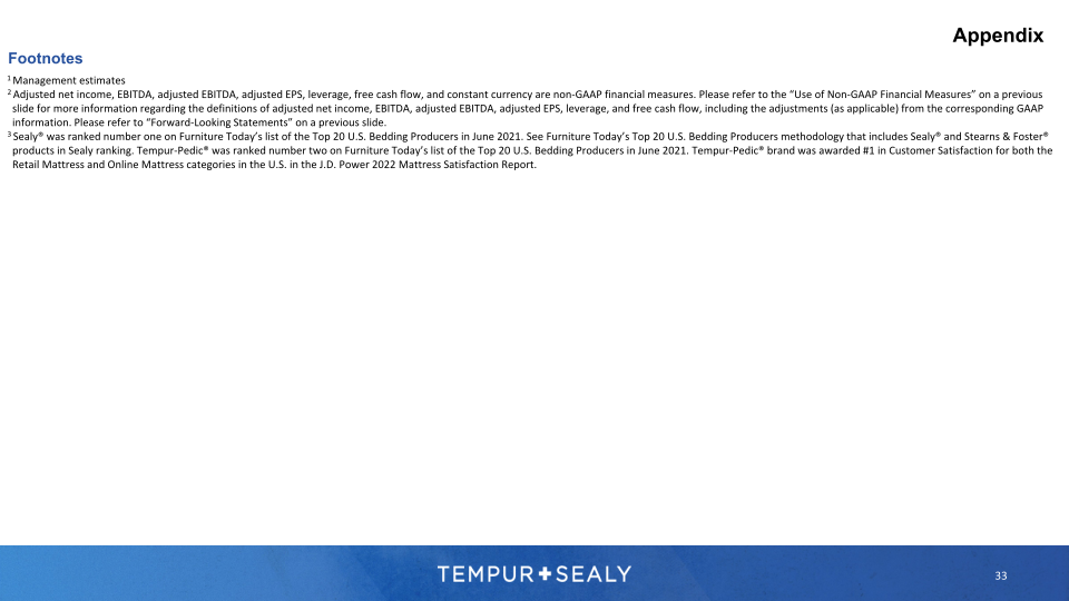 Tempur Sealy Company Presentation slide image #34