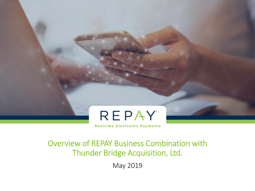 Overview of Repay Business Combination with Thunder Bridge Acquisition Ltd image