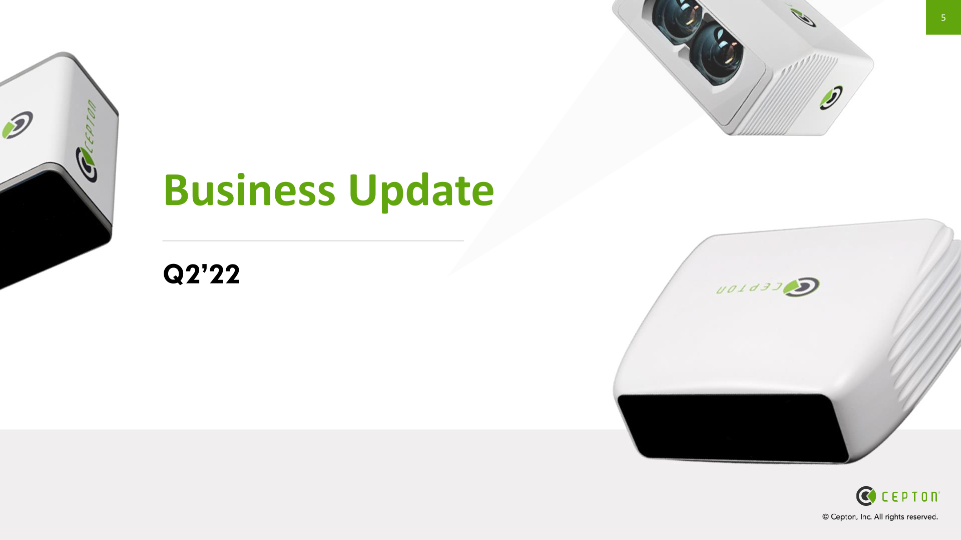 Cepton Q2’22 Business Update slide image #6