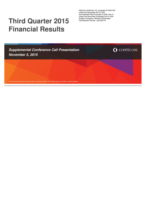 Third Quarter 2015 Financial Results image