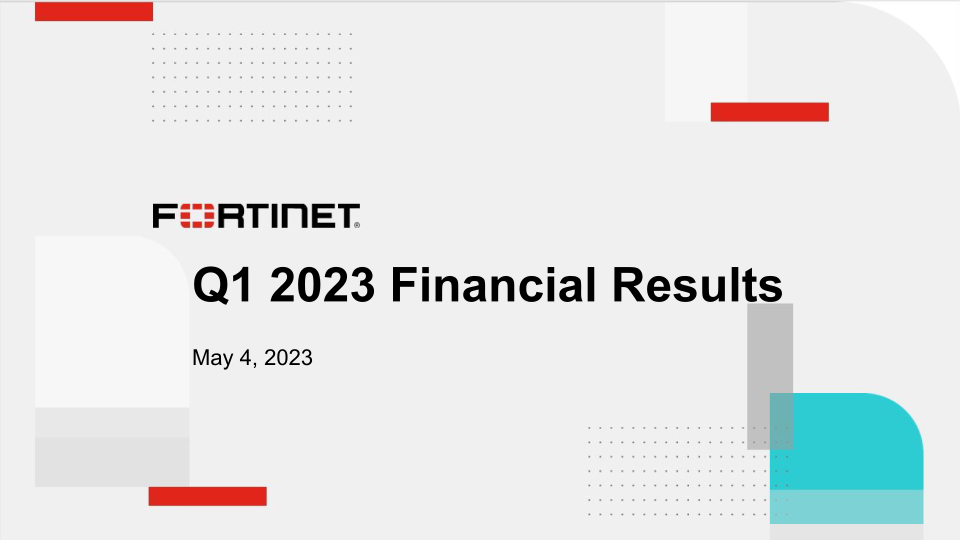 Fortinet Q1 2023 Financial Results image