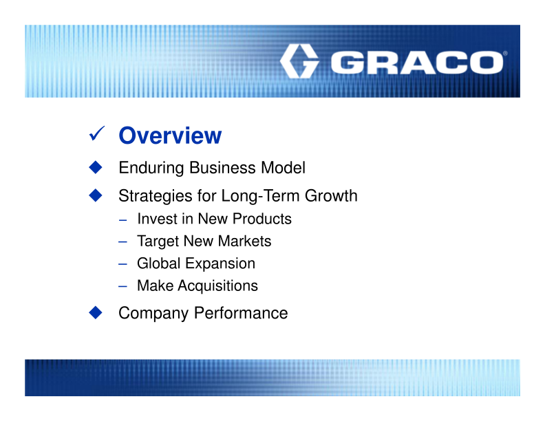 Graco Investor Presentation slide image #4