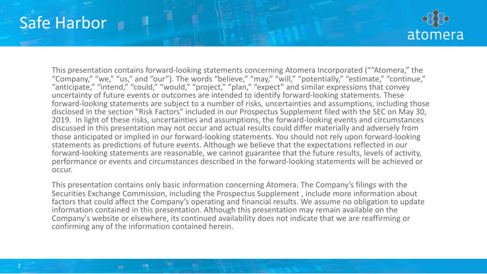 Atomera Q3 2019 Conference Call slide image #3