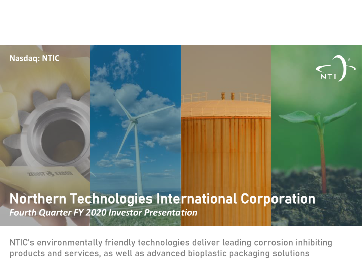 Northern Technologies International Corporation Fourth Quarter Fy 2020 Investor Presentation image