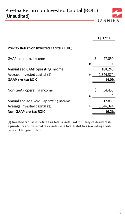 Sanmina Q3 Fy’18 Results slide image #18