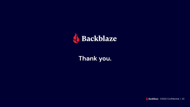 Backblaze Q1'2022 Results slide image #24