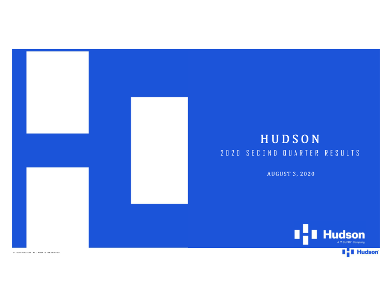 Hudson 2020 Second Quarter Results image