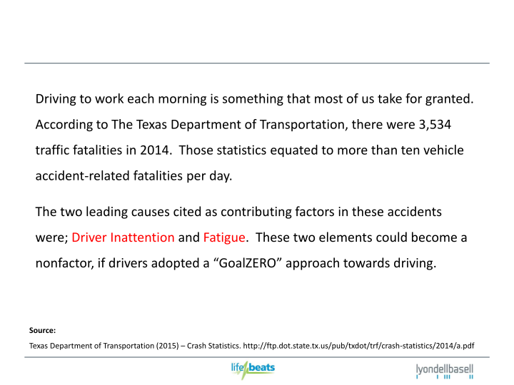 Commuting Safely Company Presentation slide image #4