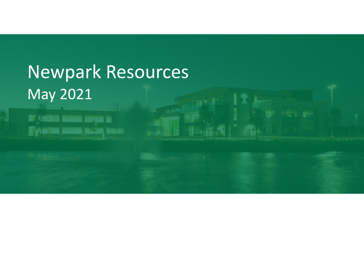 Newpark Resources Company Presentation image