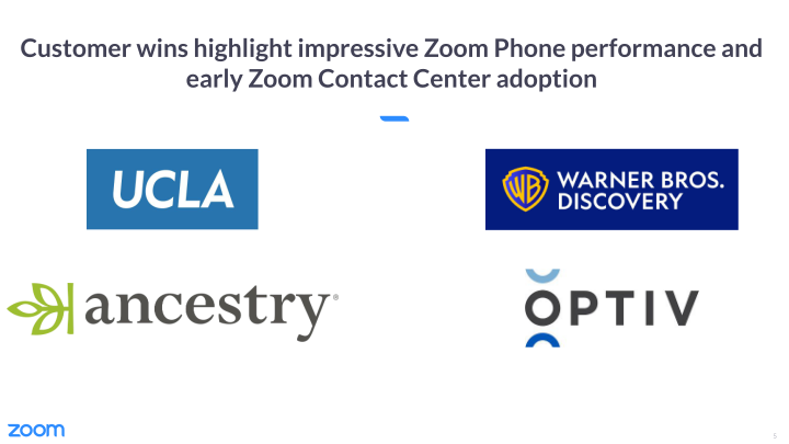 Zoom Video Communications Q2 FY23 Earnings slide image #6