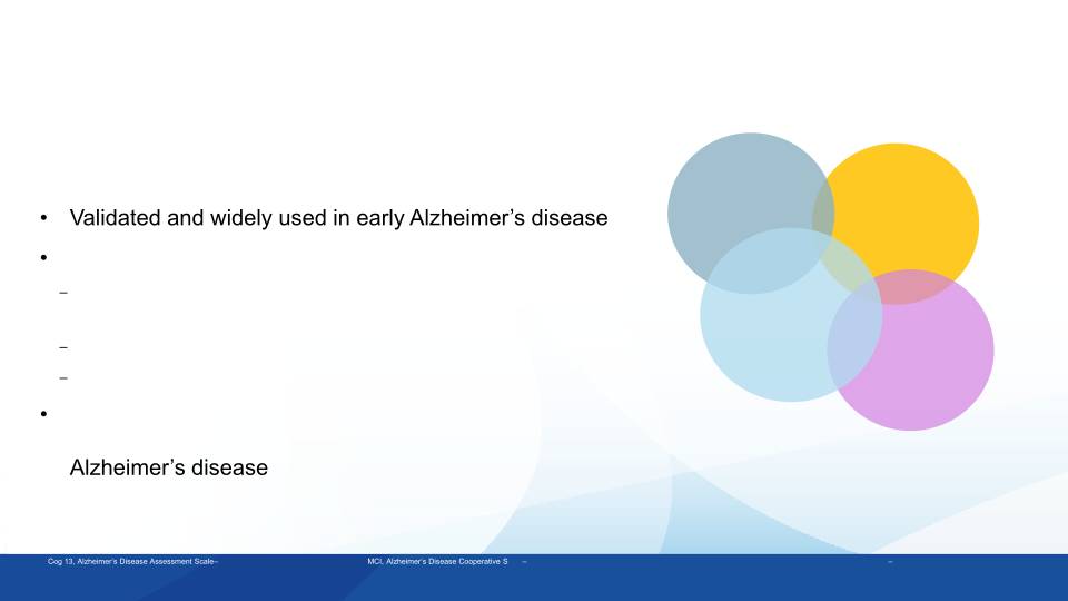 Evaluating the Evidence of Aducanumab Treatment Benefit Using Standardized Test Statistics and Global Statistical Tests slide image #9