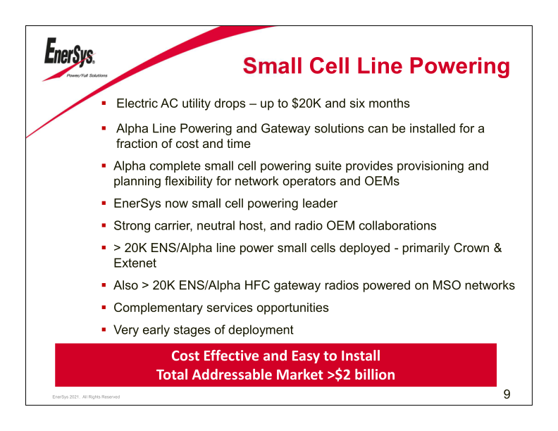 Enersys  Company Presentation slide image #11