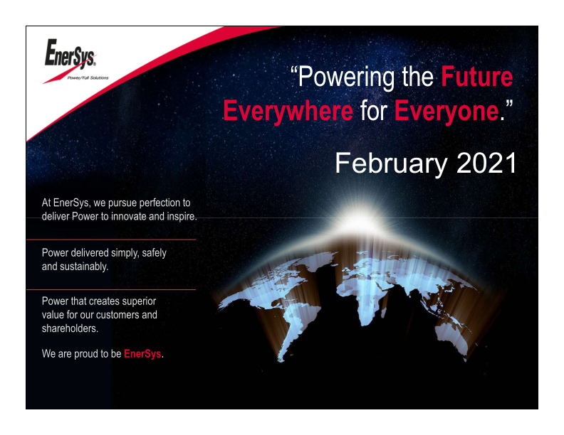 Enersys  Company Presentation image