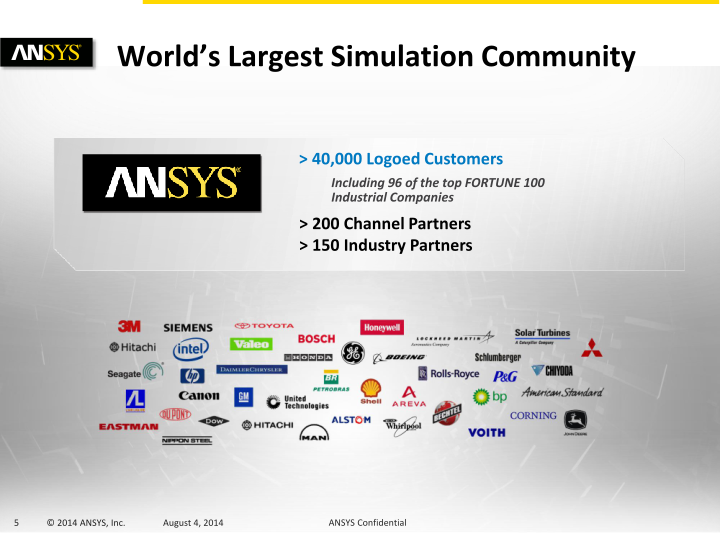 Ansys Q2 2014 Investor Presentation slide image #6