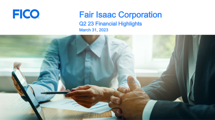 Fair Isaac Corporation Q2 23 Financial Highlights slide image #15