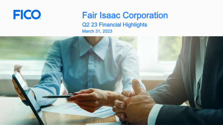 Fair Isaac Corporation Q2 23 Financial Highlights image